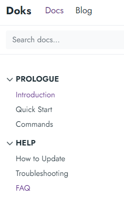 Doks Docs ToC